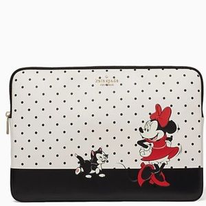 disney x kate spade new york minnie mouse universal laptop sleeve black white